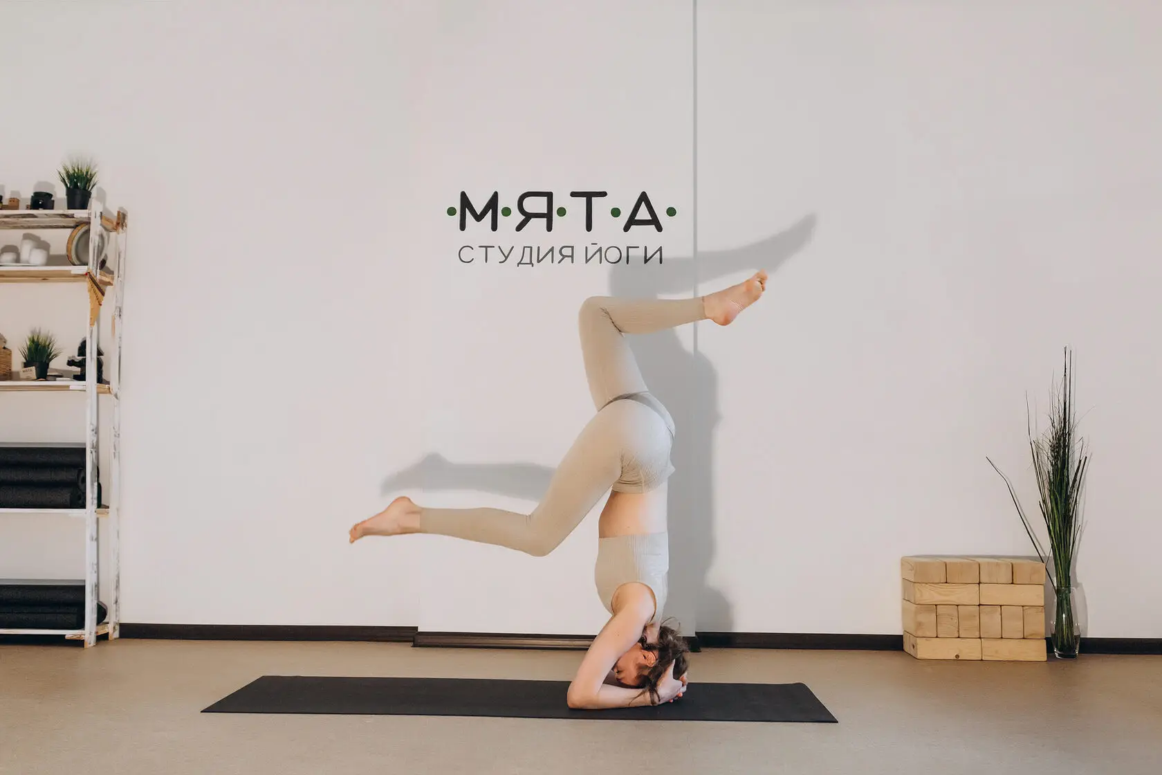 Хатха йога — занятие в студии «Мята»